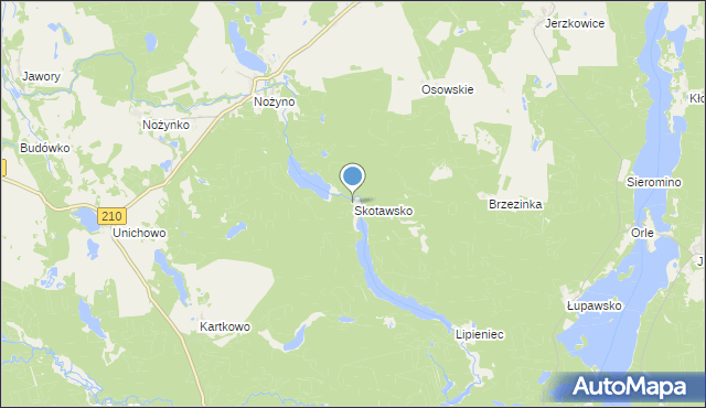 mapa Skotawsko, Skotawsko na mapie Targeo
